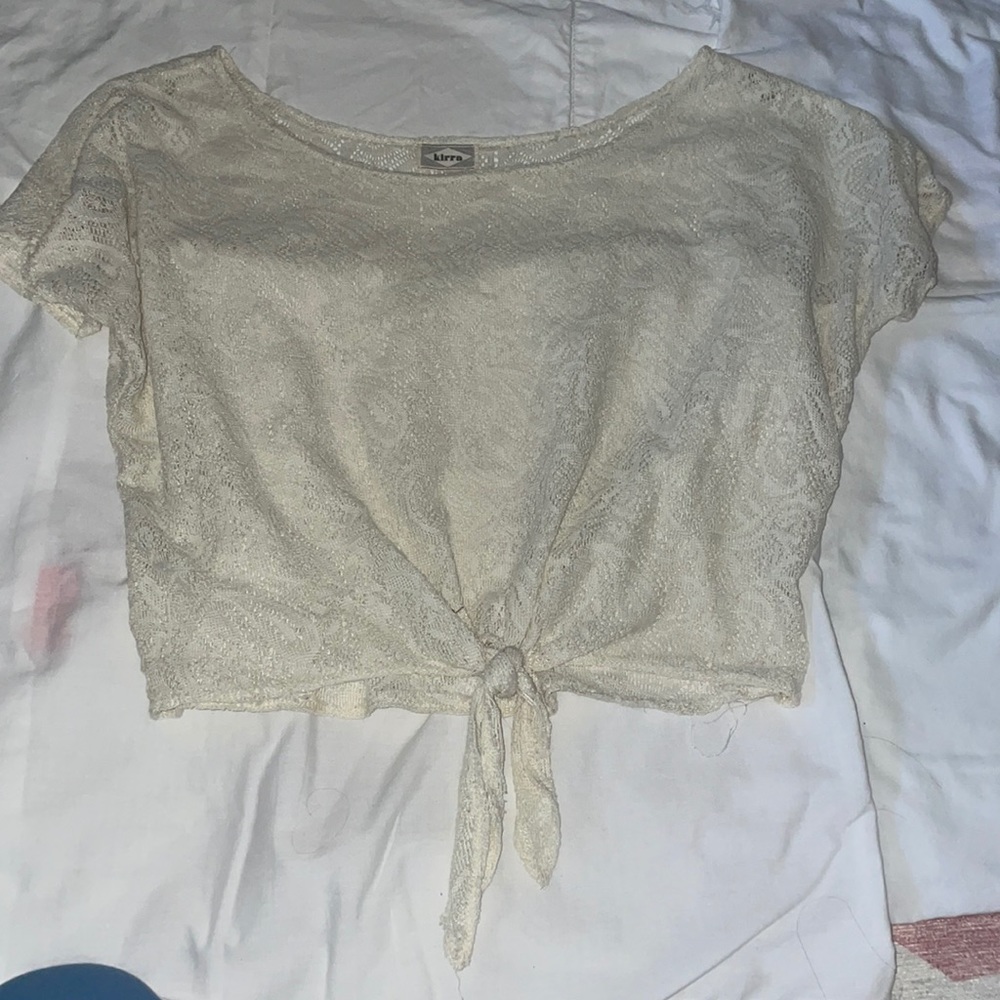 Lace beach top coverup
